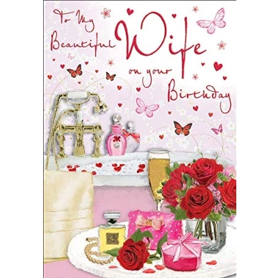 Image of Regal Publishing Birthday Card Wife 9 x 6 inches, C80023