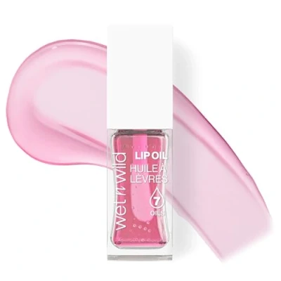 Image of Wet n Wild Tinted Lip Oil, Nourishing &amp; Non Sticky Pink Gloss Powered by 7 Natural Oils, Lightweight Formula for Mirror Like Glow Effect, Rose Quartz Shade