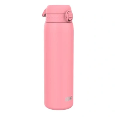 Image of Ion8 Vacuum Insulated Stainless Steel 1 Litre Water Bottle, 920ml, Leak Proof, One Finger Open, Secure Lock, Carry Handle, Dishwasher Safe, Scratch Resistant, Ideal for Sports and Yoga, Rose Pink