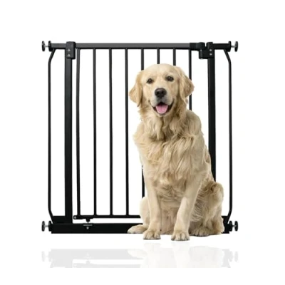 Image of Bettacare Elite Pressure Dog Gate Narrow, 65.5cm 74.5cm, Matt Black, Narrow Fit Pet for and Puppy, Barrier, Easy Installation