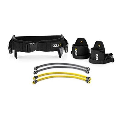 Image of SKLZ Vertical Jump Trainer With Adjustable Strap, Durable Leg Resistance Bands, Strength Training Equipment, Black/Yellow