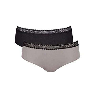 Image of Sloggi Women&#039;s GO Ribbed Hipster C2P Briefs, BLACK COMBINATION, M