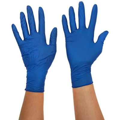 Image of SHIELD HEA00570 Powder Free Gloves, Vinyl, Large, Blue (Pack of 100)