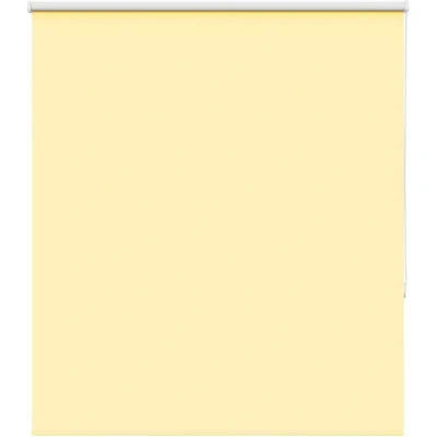 Image of vidaXL Roller Blind Blackout Yellow 125x130 cm Fabric Width 121.6 Polyester