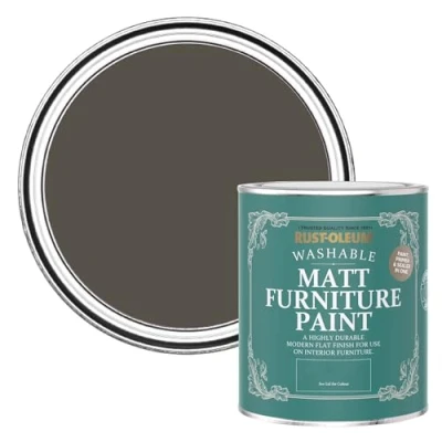 Image of Rust Oleum Brown Furniture Paint in Matt Finish Fallow 750ml