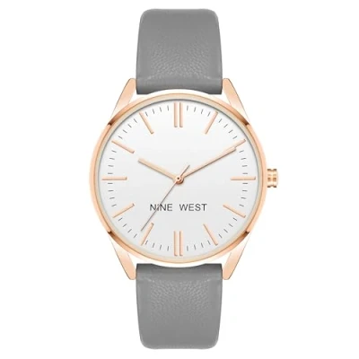 Image of Nine West Women&#039;s Strap Watch, NW/1994RGGY