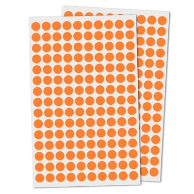 Image of 3,000 Pack, 10mm Round Dot Stickers Sticky Labels Orange