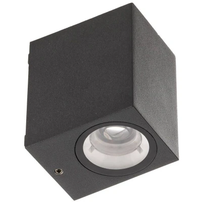 Image of Lucande Graphite grey LED outdoor wall light Tavi, 9.5 cm