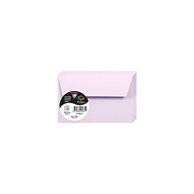Image of Clairefontaine Ref 5861C Pollen Adhesive Envelopes (Pack of 20) 90 x 140mm Sized, 120gsm Paper, Printer Compatible, Acid Free, Strip for Easy Seal Lilac