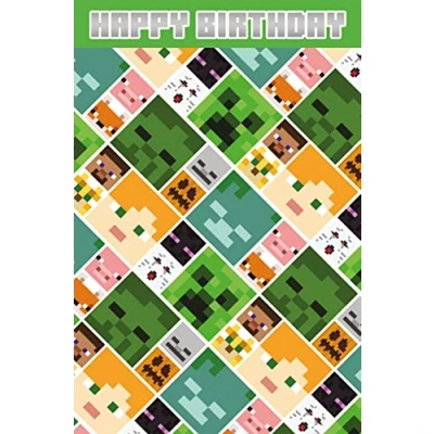 Image of Minecraft &#039;Happy Birthday&#039; Card