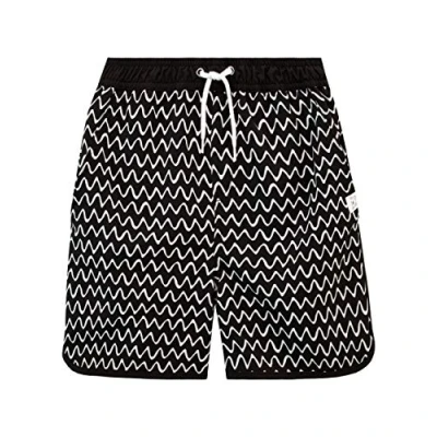 Image of Harry Bear Boys Zigzag Pattern Swim Shorts Black Age 11 to 12 Years