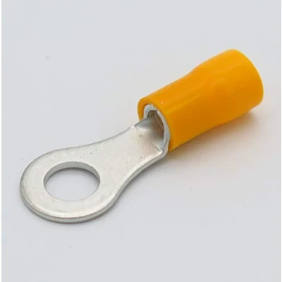 Image of Crimp Terminals/Electrical Connectors for Wiring 50x Insulated Ring Yellow 6.4mm Free First Class UK Postage!