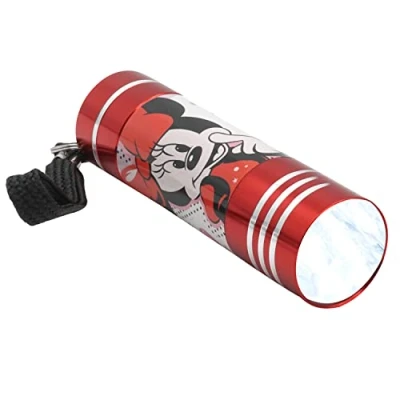 Image of Minnie Mouse Red Super Bright Torch, 8.7cm LED Aluminium Flashlight, Reusable Night Light for Kids Christmas Birthday Gifts Camping Hiking Outdoor 3+ Years