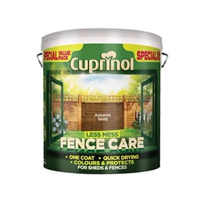 Image of Cuprinol LMFCAG6L Less Mess Fence Care Autumn Gold 6 Litre, 6l