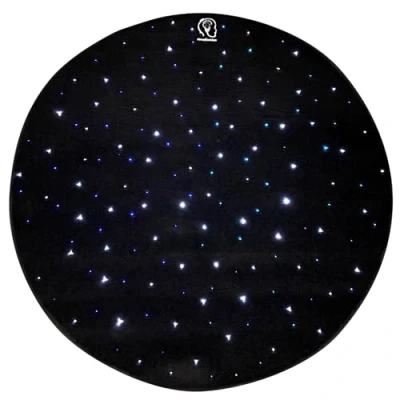 Image of Amagenius LED Sensory Carpet 160 LED&#039;s Round 95cm Diameter Rug USB Chargeable
