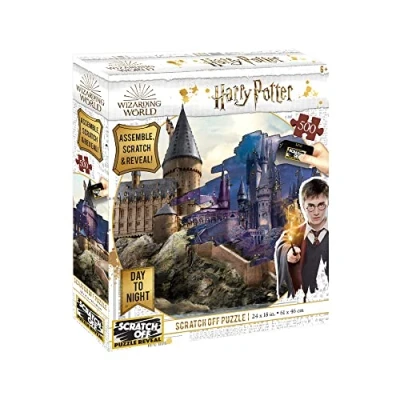 Image of University Games U08567 Harry Potter Hogwarts Day to Night Scratch Off Puzzle