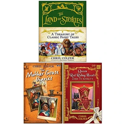 Image of Chris Colfer The Land of Stories 3 Books Collection Set (The A Treasury Classic Fairy Tales, Mother Goose Diaries, Queen Red Riding Hood&#039;s Guide to Royalty)