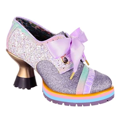Image of Irregular Choice SS23 Stripes Out Heels, Lavender, UK 6.5 (EUR 40)