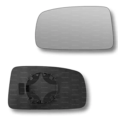 Image of Less4spares Replacement Wing Mirror Glass Left Compatible with Fiat Panda 2003 2009 CLIP ON Passnager Near Side N/S Convex