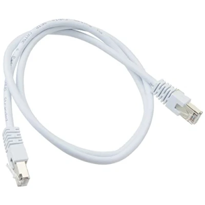 Image of Pro Signal PSG90500 RJ45 to Cat5e S/FTP Ethernet Patch Lead, 1m, White