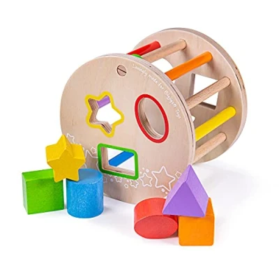 Image of Bigjigs Toys My First Wooden Rolling Shape Sorter