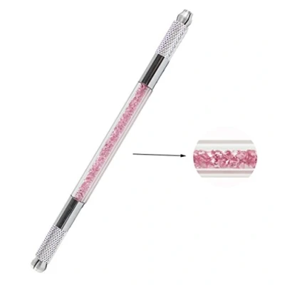 Image of Xiaoyu 3 in 1 Crystal Multifunction Manual Tattoo Permanent Makeup Eyebrow Pen Microblading Pink