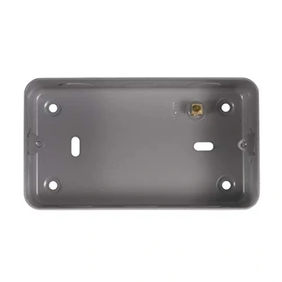 Image of Schneider Electric Exclusive Metal Clad 3 4 Gang Surface Grid Mounting Box, GBG02, Grey, Pack of 1