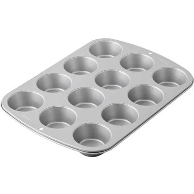 Image of Wilton Cupcake/Muffin Baking Tin, Recipe Right, Non Stick, 12 Holes