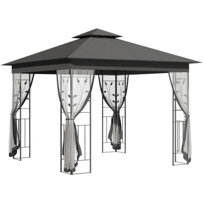 Image of Outsunny 3 x (m) Garden Gazebo Marquee Tent Canopy Shelter Pavilion Grey