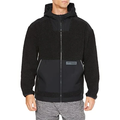 Image of Under Armour Mens UA Mission Insulate Jacket in Black Size Medium