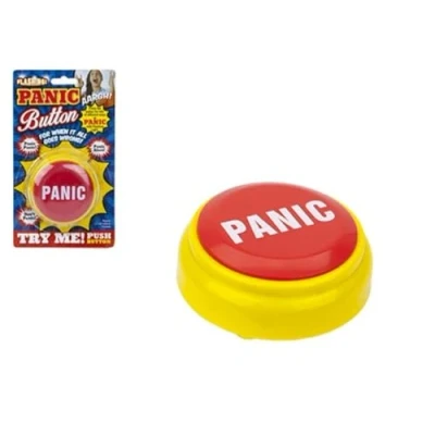 Image of Novelty Yellow, Red &amp; White Flashing Panic Button (1 Pc.) Instant Attention Grabber Design Perfect for Office Home