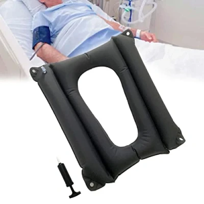 Image of MESINURS Bedridden Inflatable Cushion, Nursing Bedsore Square Pad for Elderly Disabled, Breathable Pain Relif Wheelchair &amp; Toilet Chair