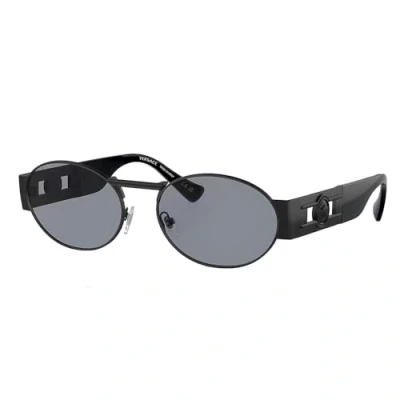 Image of Versace Unisex Sunglasses, Size: 56, Matte black