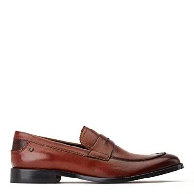 Image of Base London Danbury Penny Loafer Mens Tan Size UK 11