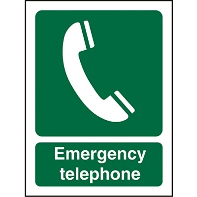 Image of Seco Emergency Telephone Sign, 150mm x 200mm 1mm Semi Rigid Plastic