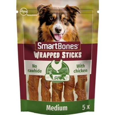 Image of Smartbones 5 Chicken Wrapped Sticks Rawhide Free Chew Dog Treats