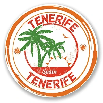 Image of 2 x 10cm Tenerife Spain Vinyl Sticker Decal Laptop Car Travel Tag Spanish #6102 (10cm 10cm)
