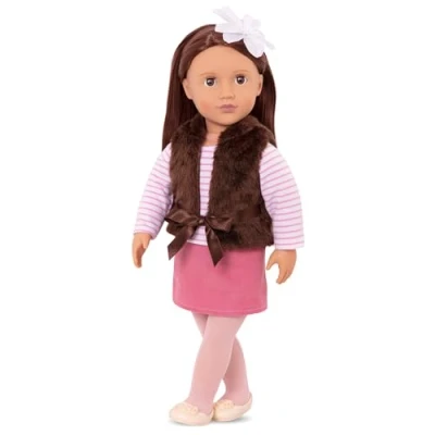 Image of Our Generation Dolls Sienna Adorable 46cm Doll with Hair to Brush, Flower Headband and Full Set of Clothes Wholesome for Girls Age 3 10 Dressing Up Imaginative Play