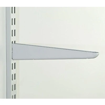 Image of VOCLO Pack of 10 Twin Slot Shelving Brackets 370mm Anti Microbial Finish Strong 57kg Max Load