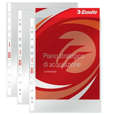 Image of Esselte Perforated Envelopes, Copy Safe de Luxe, Transparent, Document Holder 22x30 Transparent