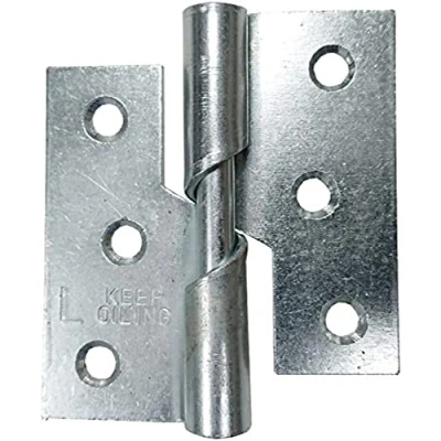 Image of Merriway BH06207 (2 Pcs) Rising Butt Hinge Left Hand BZP 100mm (4 Inch) Pack of 2 Pieces