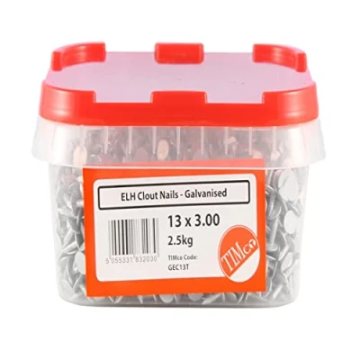 Image of 2x TIMCO Extra Large Head Clout Nails Galvanised GEC25T