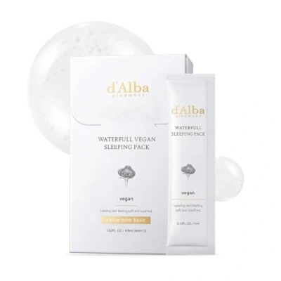 Image of d&#039;Alba Italian White Truffle Waterfull Vegan Sleeping Pack, non wash off overnight serum mask for dry and sensitive skin, Korean skincare