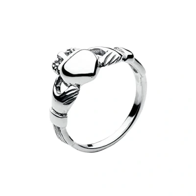 Image of Heritage Women&#039;s Sterling Silver Celtic Irish Claddagh Ring, Silver, N