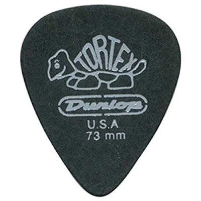 Image of Dunlop Plectrums Pitch Black Standard Tortex 073 (Pack of 12)