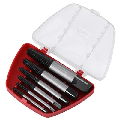 Image of Akozon Screw Extractor 6 Pieces Easy Out Bolt Set Broken Bolts Extractors Remover Damaged Removal Tool Stud for Home