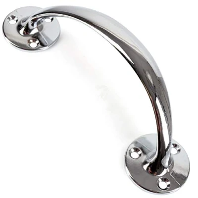 Image of 6&quot; Polished Chrome Bow Handle 150mm Mirror Finish Silver Furniture Cabinet Door Pull