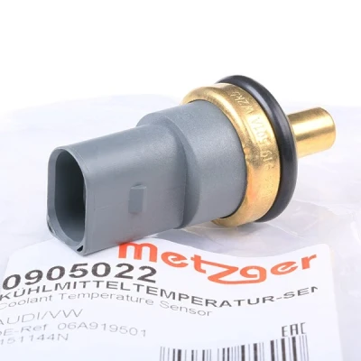 Image of 95510612500, 955106125000, 95510612501, 99760641000 Coolant Temperature Sensor METZGER 0905022 grey black with seal VOLKSWAGEN: Amarok Pickup