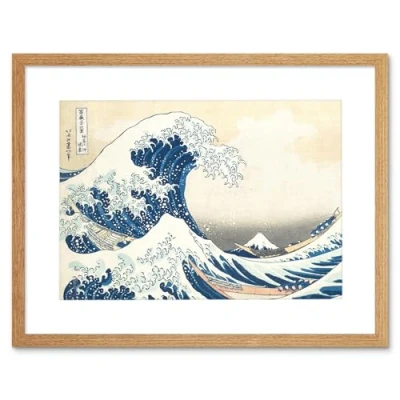 Image of Hokusai Great Wave off Kanagawa Framed Wall Art Print