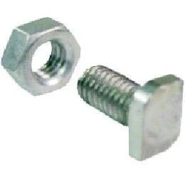 Image of 20 x Greenhouse Glasshouse Aluminium Cropped Head Nuts And Bolts M6 12mm